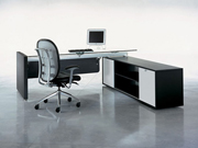 Glass Executive Desk CG-BLBT-03